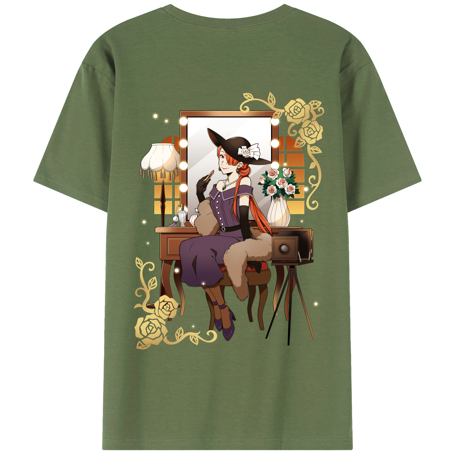 （画像用） 文豪ストレイドッグス Bungo Stray Dogs 綿100％ メンズ半袖Tシャツ（バックプリント） 通気性